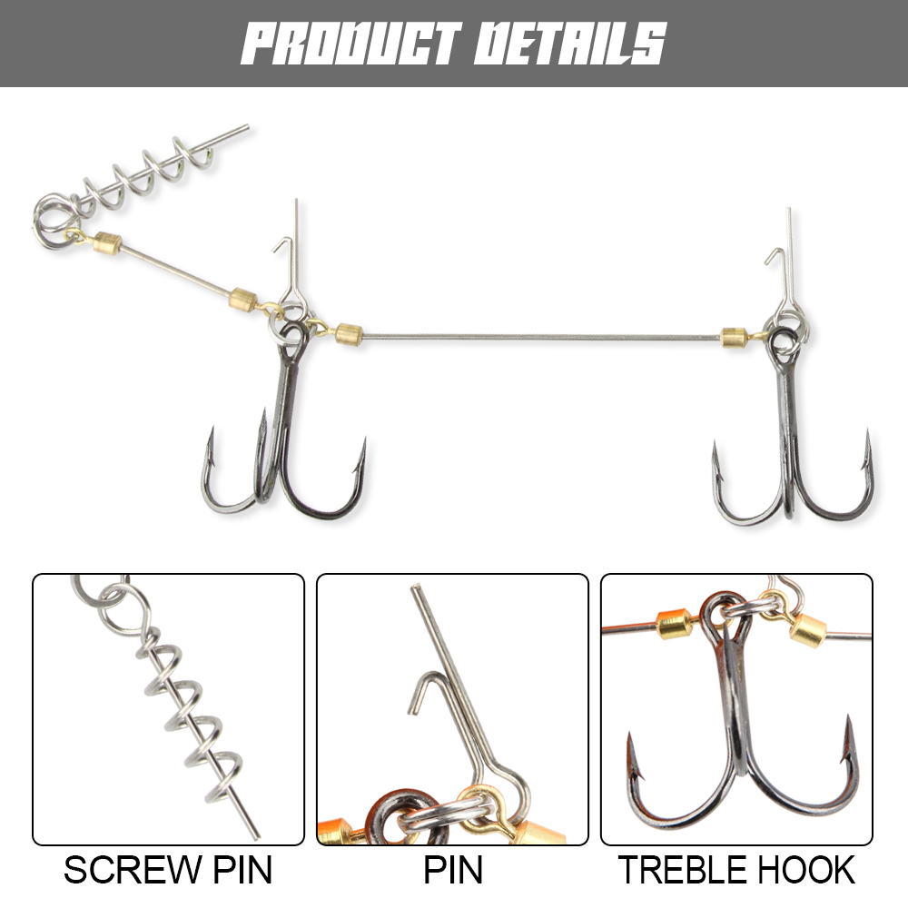 Spinpoler Pike Stinger Rig Hoo - огляд і ціна Fishing Hook Size
