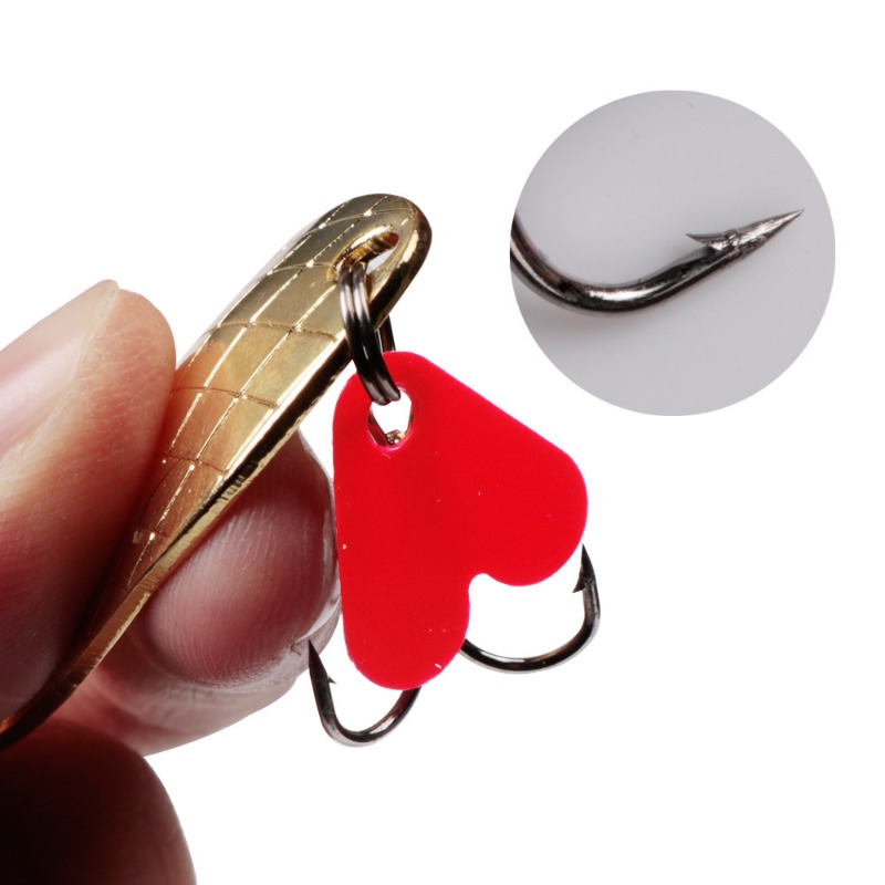 1PCS Metal Jigging Spinner Spo - огляд і ціна Fishing Hook Treble