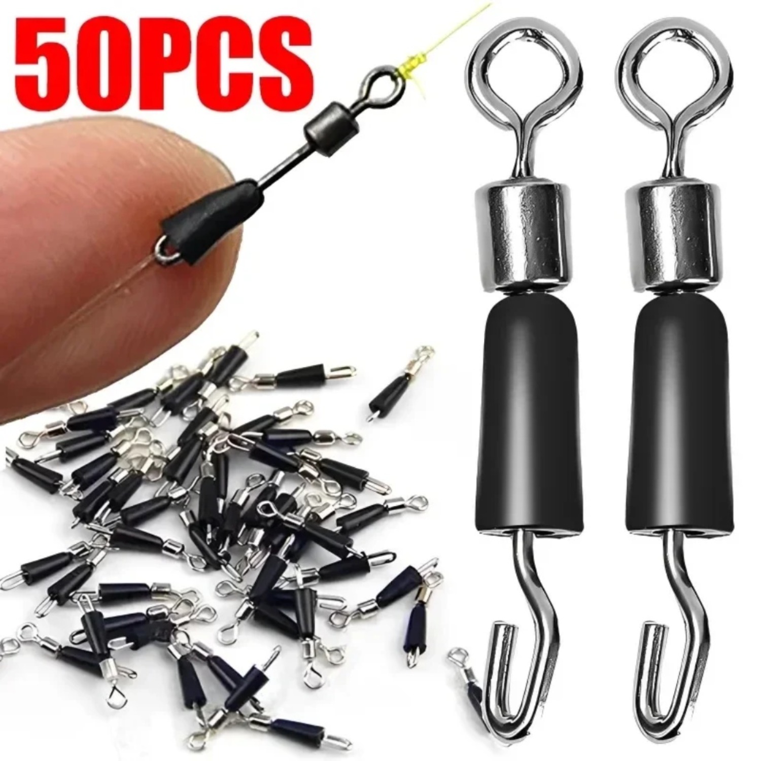 50pcs Carp Fishing Quick Chang - огляд і ціна Fishing Hook Stainless Steel
