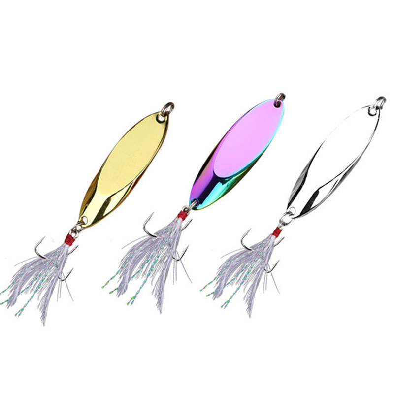 1pc 2.5g-35g Metal Spoon Lure  - огляд і ціна Fishing Hook Treble