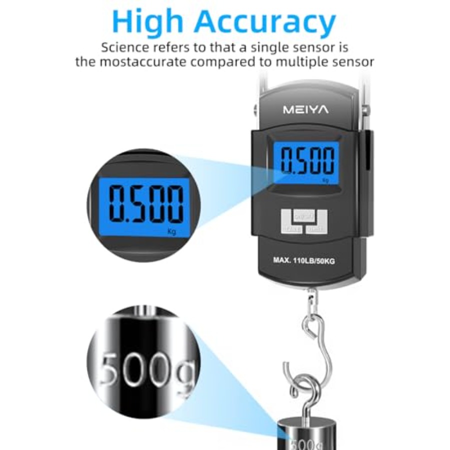 Fish Scale 110lb/50kg Digital  - огляд і ціна Fishing Hook Stainless Steel