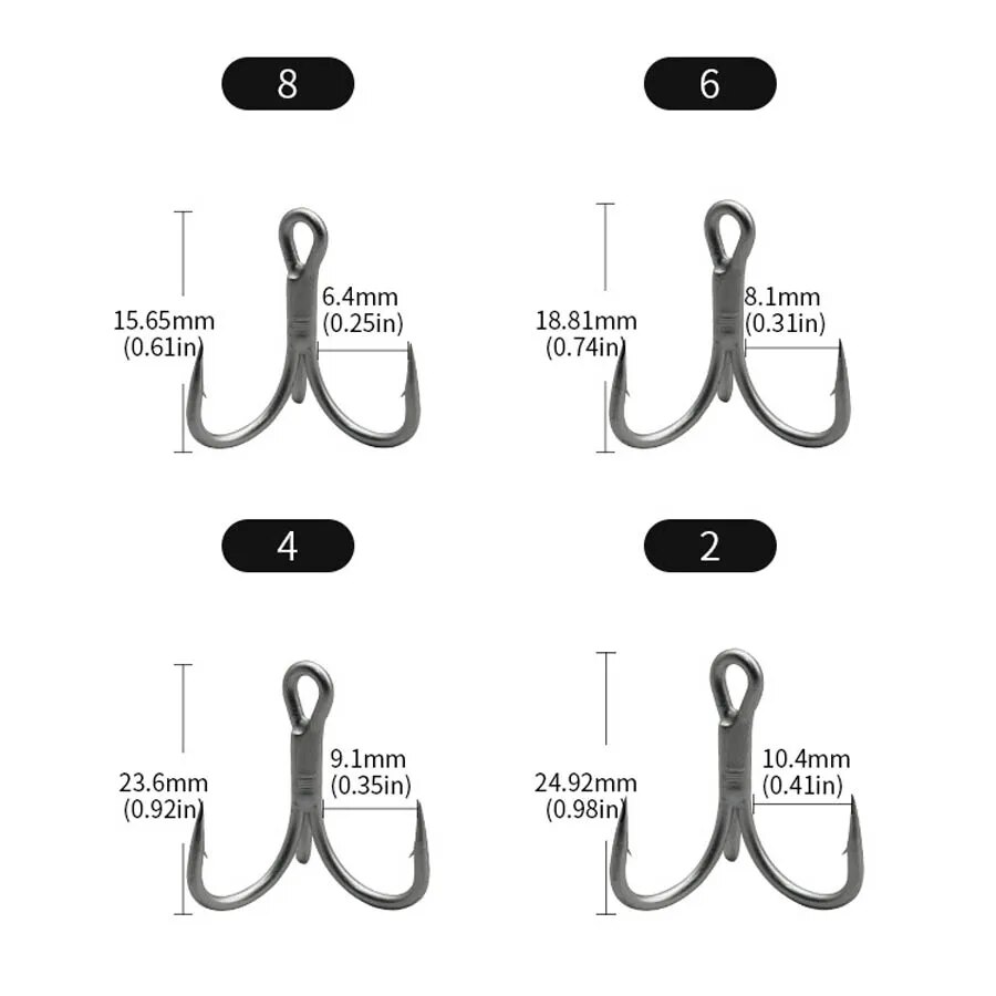 Fishing Treble Hooks High Carb - огляд і ціна Fishing Hook Barbless