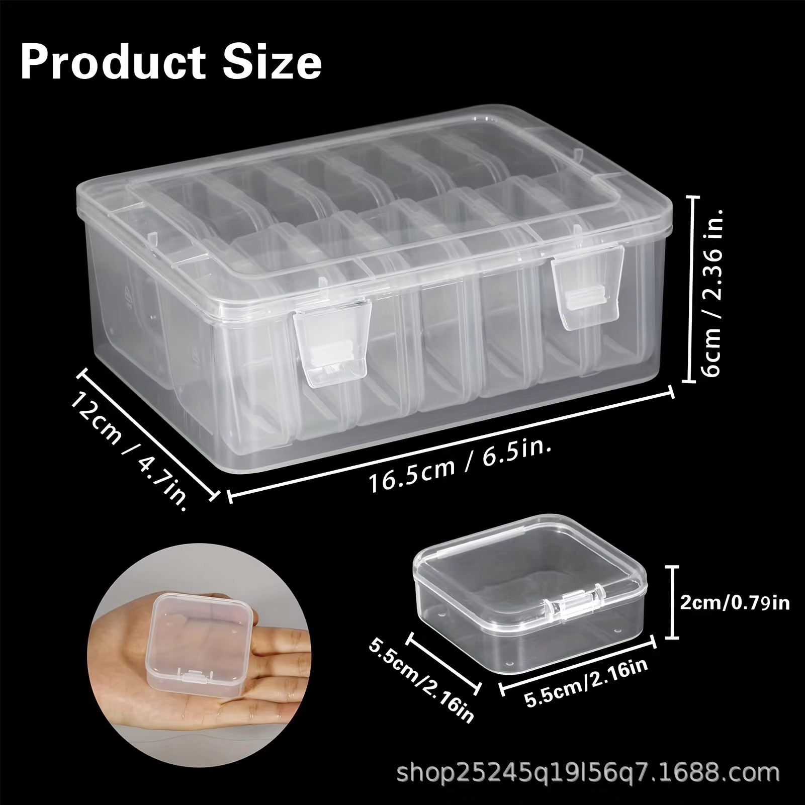 14Pieces  Clear Plastic Storag - огляд і ціна Fishing Hook