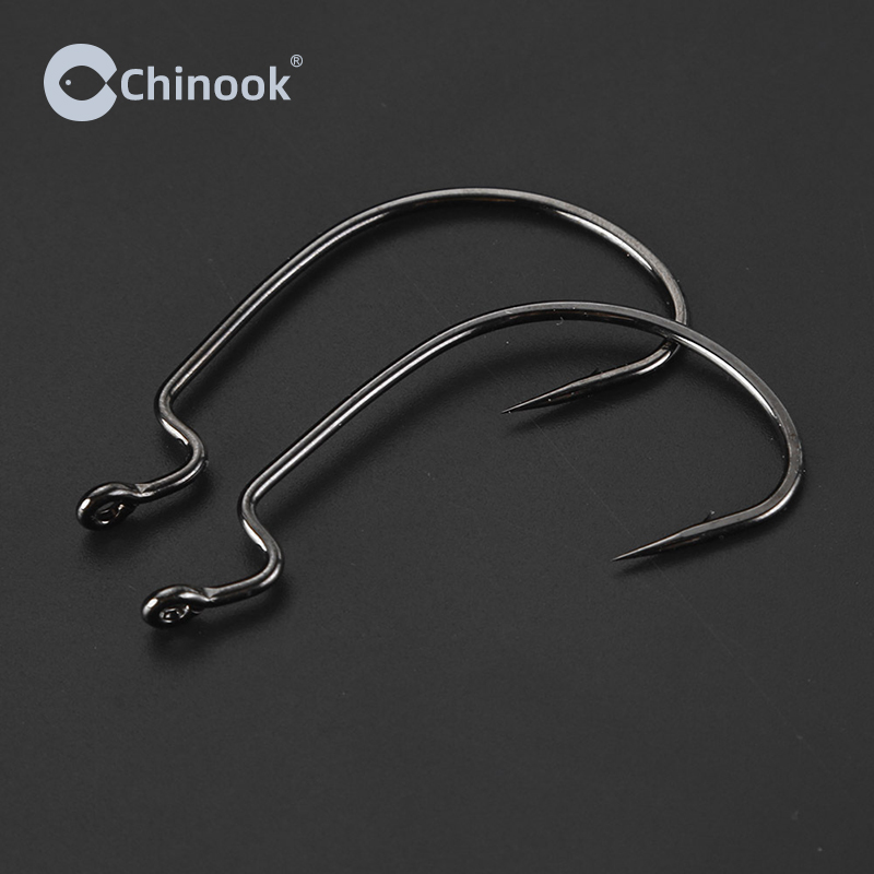 Chinook 20pcs Wide worm Texan  - огляд і ціна Fishing Hook Barbless