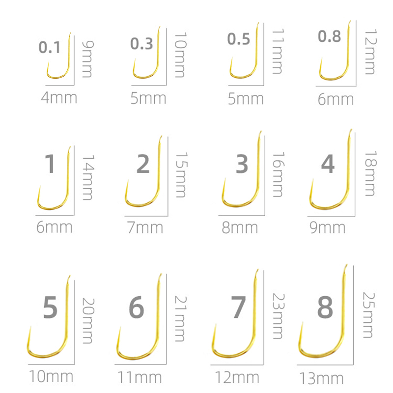 100 Pieces Shinkanto Barbless  - огляд і ціна Fishing Hook Size