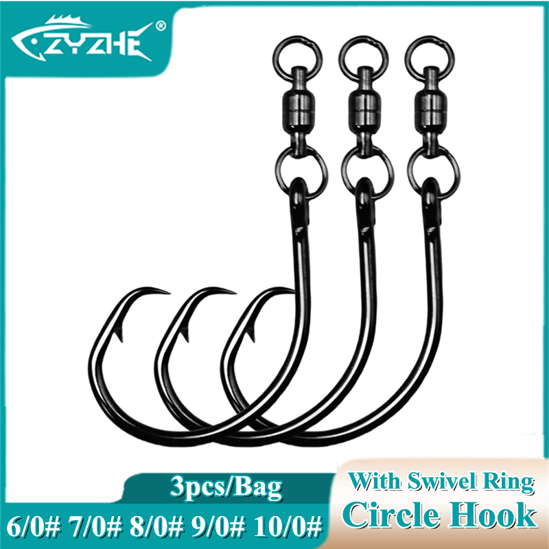 ZYZHE 3/6/9pcs Circle Hooks Wi - огляд і ціна Fishing Hook Barbless