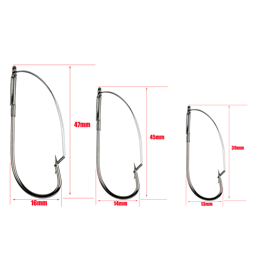 10Pcs/box Fishing Wacky Weedle - огляд і ціна Fishing Hook Weedless