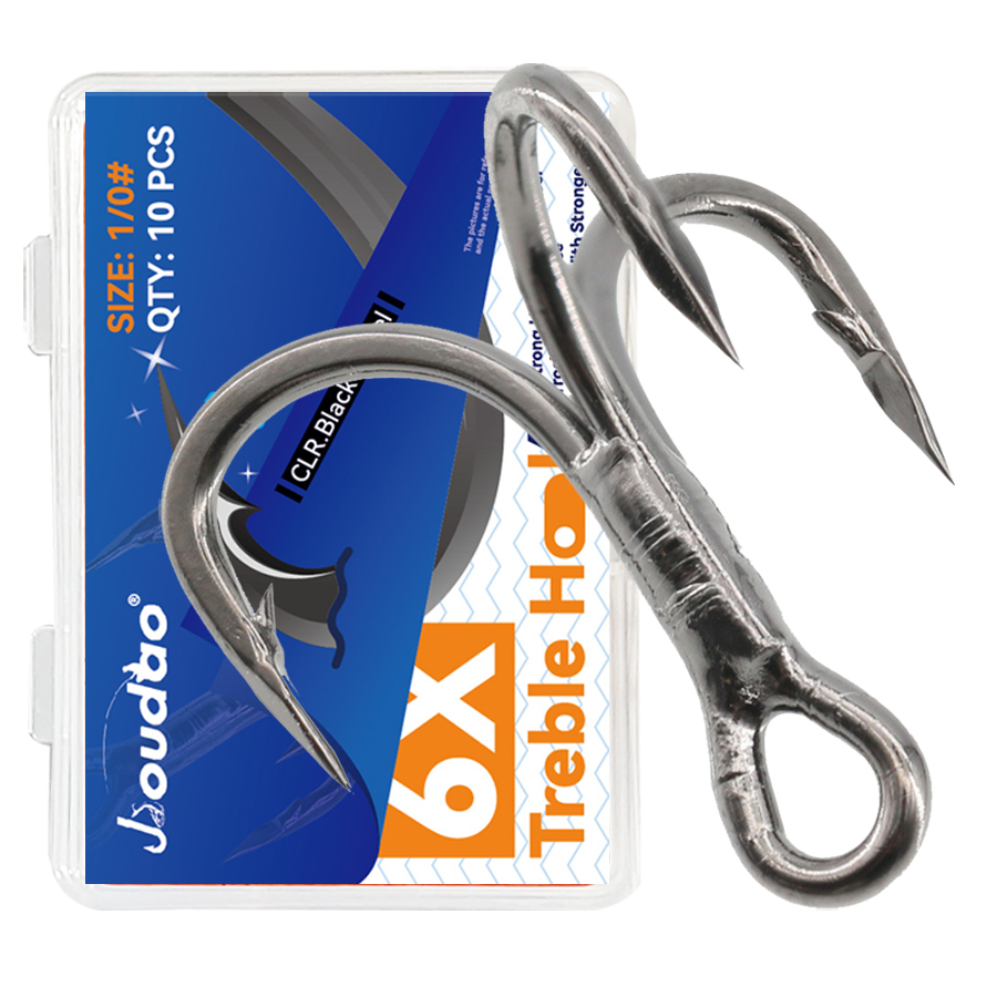 6X Fishing Treble Hooks Black  - огляд і ціна Fishing Hook Assortment