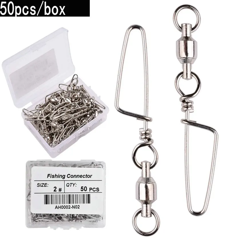50pcs Fishing Ball Bearing Swi - огляд і ціна Fishing Hook Stainless Steel